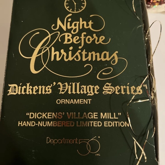 Department 56 Night Before Christmas Dickens Village Mill Glass Ornament 9808 - Picture 9 of 12